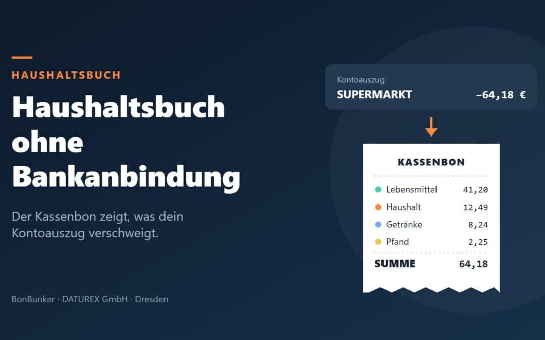 Haushaltsbuch App ohne Bankanbindung: Warum der Kassenbon mehr verrät als dein Kontoauszug
